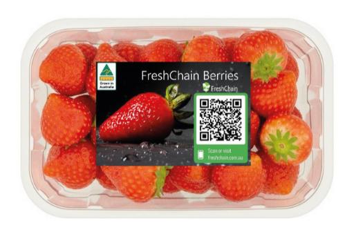 QR code on fruit and vegetable labels
