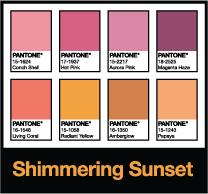 Pantone color of the year 2020 Shimmering Sunset