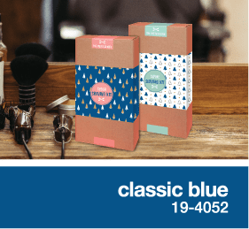 classic blue in packaging