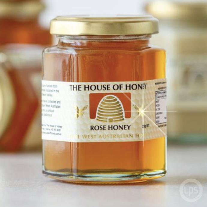Metallic labels for honey