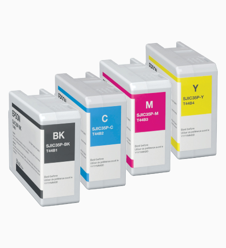 Epson ColorWorks C6010A & C6510A Ink Cartridge Bundle Pack – Cyan Magenta Yellow Black