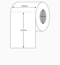 Blank 100mm x 150mm TOP COATED Thermal Direct Labels: 1000 per roll